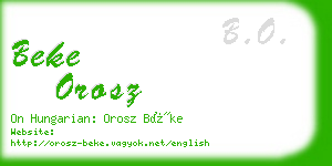 beke orosz business card